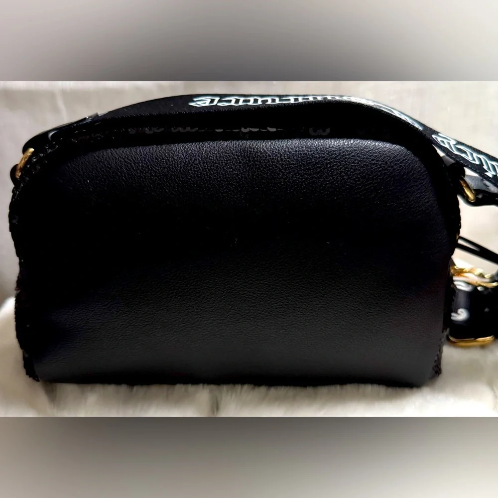 NEW Juicy Couture Black Sequin Puffy Crossbody Bag